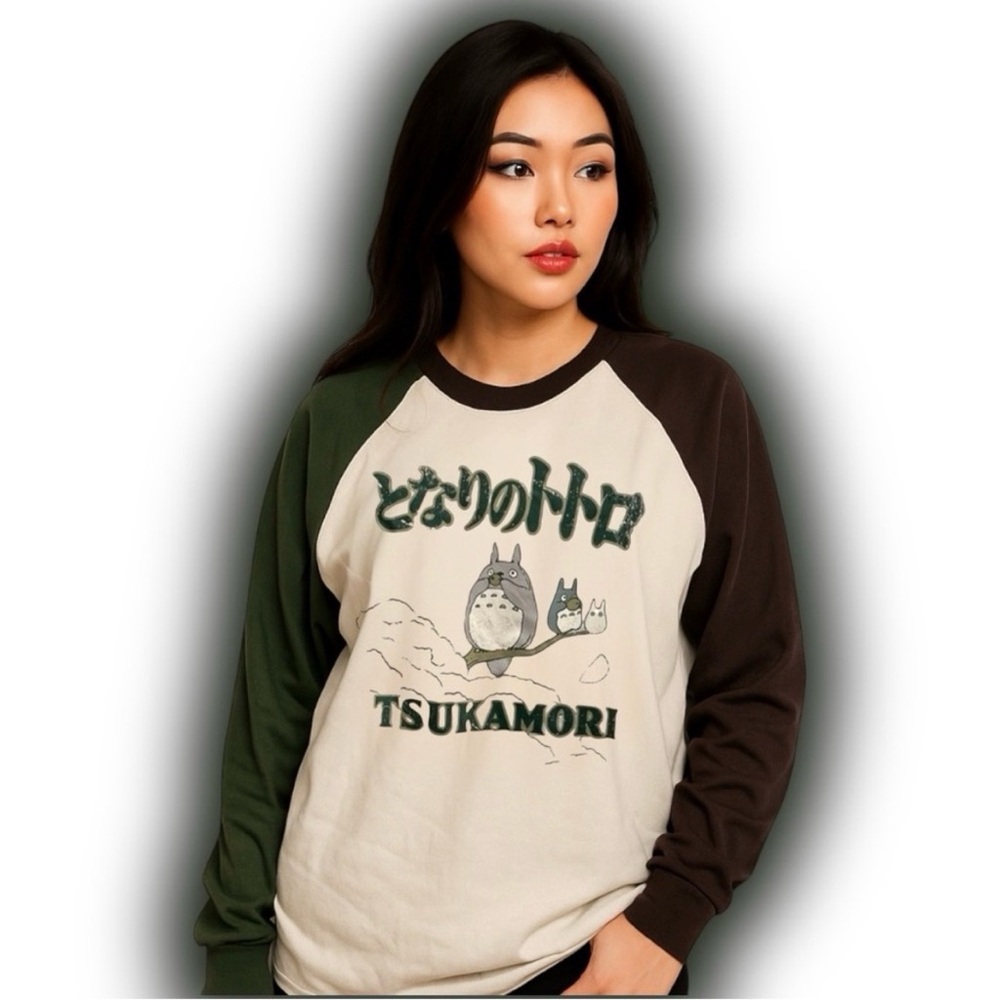 NWT Studio Ghibli My Neighbor Totoro Group Portrait Contrast Long Sleeve Sz XL